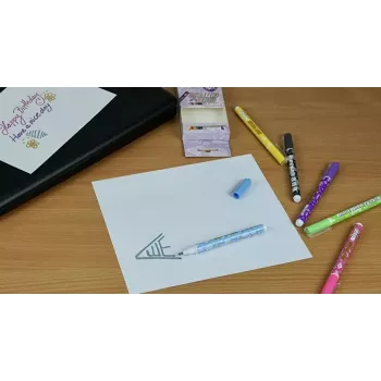 Marker WEDO 252 700699 6 szt. Czarny Niebieski Zielony magenta Fioletowy Żółty