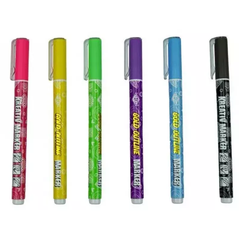 Marker WEDO 252 700699 6 szt. Czarny Niebieski Zielony magenta Fioletowy Żółty