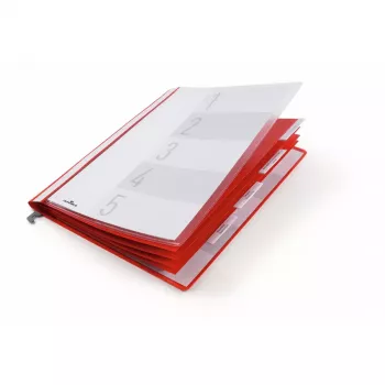 Konwencjonalna teczka na dokumenty Durable 255503 Plastikowa Czerwona przezroczysta 5 szt.