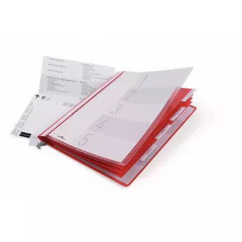 Konwencjonalna teczka na dokumenty Durable 255503 Plastikowa Czerwona przezroczysta 5 szt.