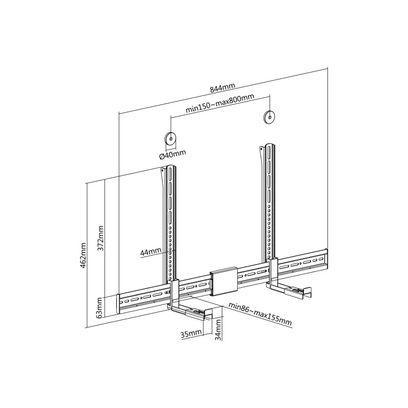Uchwyt do soundbara Equip Universal Soundbar Mount