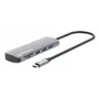 Manhattan USB-C Dock/Hub z czytnikiem kart, Porty (x7): Ethernet, HDMI, USB-A (x3) i USB-C (x2), z Power Delivery (PD) 100W – wymaga zewnętrznej ładowarki USB-C (nie dołączono). Zasilany przez USB (nie wymaga zewnętrznego zasilacza), gdy PD nie jest używane