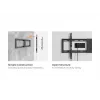 Uchwyt do montażu ściennego TV EQUIP 43 cale–95 cali Tilt cienki do telewizorów 75 kg, VESA 200x200–800x400, kąt nachylenia 0–8°, odległość od ściany 4,2 cm, czarny