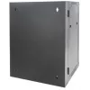 Intellinet 19-calowa szafa sieciowa - montaż na ścianie (dwusekcyjne drzwi uchylne), 15U, głębokość 550 mm, czarna, zmontowana, maks. 30 kg, odchylana umożliwia dostęp do tyłu szafy po zamontowaniu na ścianie, 19 cali, użyteczna głębokość 425 mm, elementy do montażu na ścianie nie są dołączone