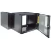 Intellinet szafa sieciowa 19 cali - montaż na ścianie (dwusekcyjna, uchylna), 15U, głębokość 450 mm, czarna, flatpack, maks. 30 kg, uchylna dla dostępu do tyłu szafy po zamontowaniu na ścianie, 19 cali, głębokość użytkowa 235 mm, elementy do montażu na ścianie nie są dołączone