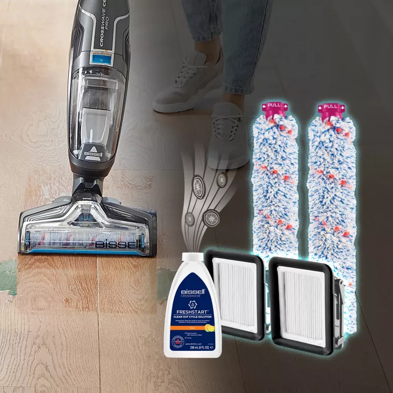 Bissell CrossWave Cordless C6 Pro Odkurzacz pionowy Akumulatorowy Sucho-mokro Bezworkowy 0 L 255 W Czarny, Szary