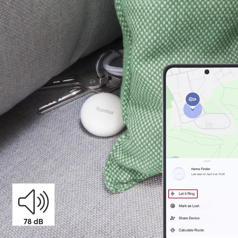 Hama 00185825 GPS tracker/lokalizator przedmiotów Biały