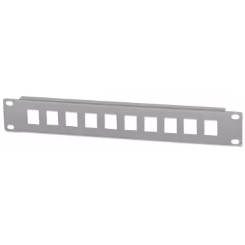 Intellinet Patch Panel, Blank, 10 inch, 1U, 10-Port, Szary, Montaż w szafie rack, 1U, Szary
