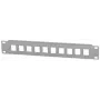 Intellinet Patch Panel, Blank, 10 inch, 1U, 10-Port, Szary, Montaż w szafie rack, 1U, Szary
