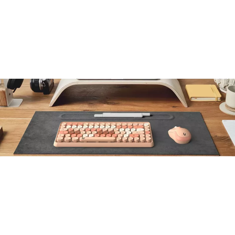 KeySonic KSKM-5200M-RF (DE) klawiatura Zestaw myszy w komplecie Biuro RF Wireless QWERTZ Niemiecki Beż, Brąz, Róż