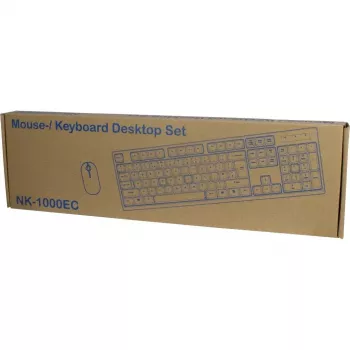 Zestaw klawiatury i myszy Inter-Tech NK-1000EC Biurowy USB QWERTY Czarny