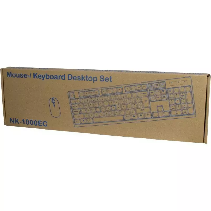 Zestaw klawiatury i myszy Inter-Tech NK-1000EC Biurowy USB QWERTY Czarny
