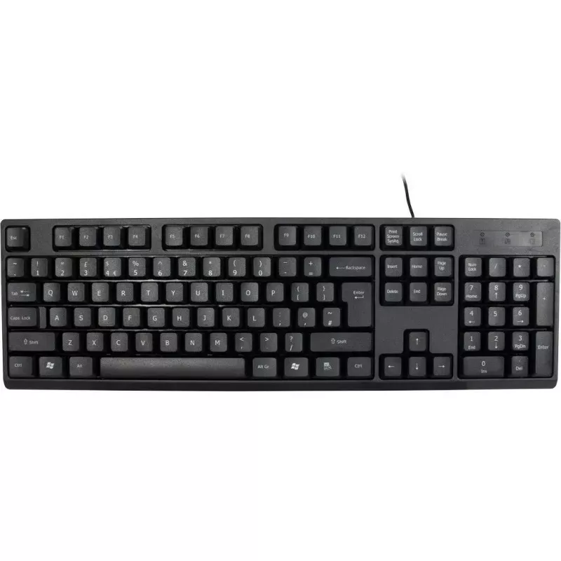 Zestaw klawiatury i myszy Inter-Tech NK-1000EC Biurowy USB QWERTY Czarny