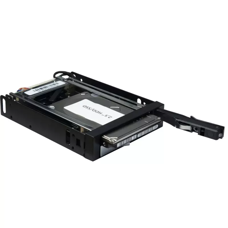Inter-Tech ST-2523 Czarna obudowa na dyski Metal Plastik 9,7 mm