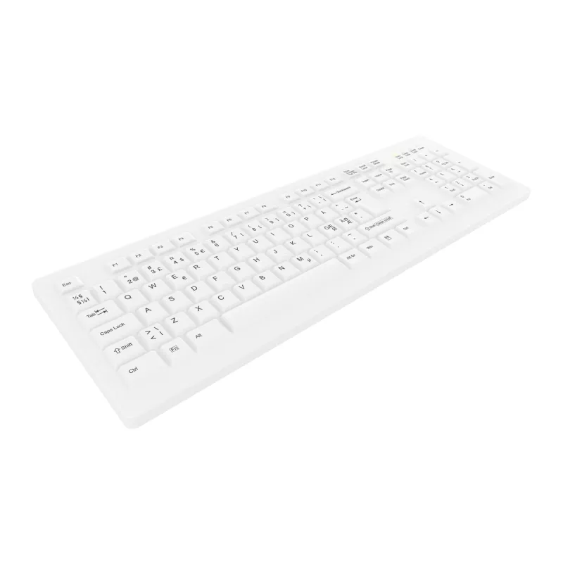 Contour Design Active Key Contour ClassicClean Klawiatura Medyczna Zdejmowana Osłona Pełnowymiarowa Bezprzewodowa Biała PN C8100