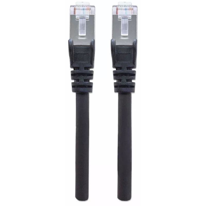 Intellinet Kabel krosowy sieciowy, przewód Cat7/wtyki Cat6A, 20 m, czarny, miedź, S/FTP, LSOH/LSZH, PVC, RJ45, styki pozłacane, bezzaczepowa, osłonięta wtyczka, dożywotnia gwarancja