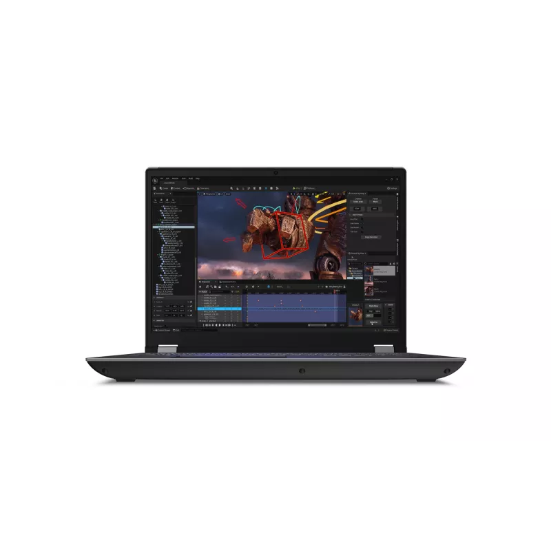 Lenovo ThinkPad P16 Gen 2 Intel® Core™ i7 i7-14700HX Stacja robocza mobilna 40,6 cm (16 cali) WQXGA 32 GB DDR5-SDRAM 1 TB SSD NVIDIA RTX 2000 Ada Wi-Fi 6E (802.11ax) Windows 11 Pro Nordic szary, Czarny