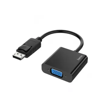 Hama 00200337 adapter kabla wideo DisplayPort VGA (D-Sub) Czarny