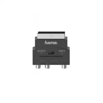 Adapter kabla wideo Hama 00205268 S-VHS 3 x RCA + SCART (21-pin) czarny