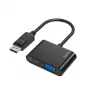 Hama 00200334 adapter kabla wideo DisplayPort HDMI + VGA (D-Sub) Czarny