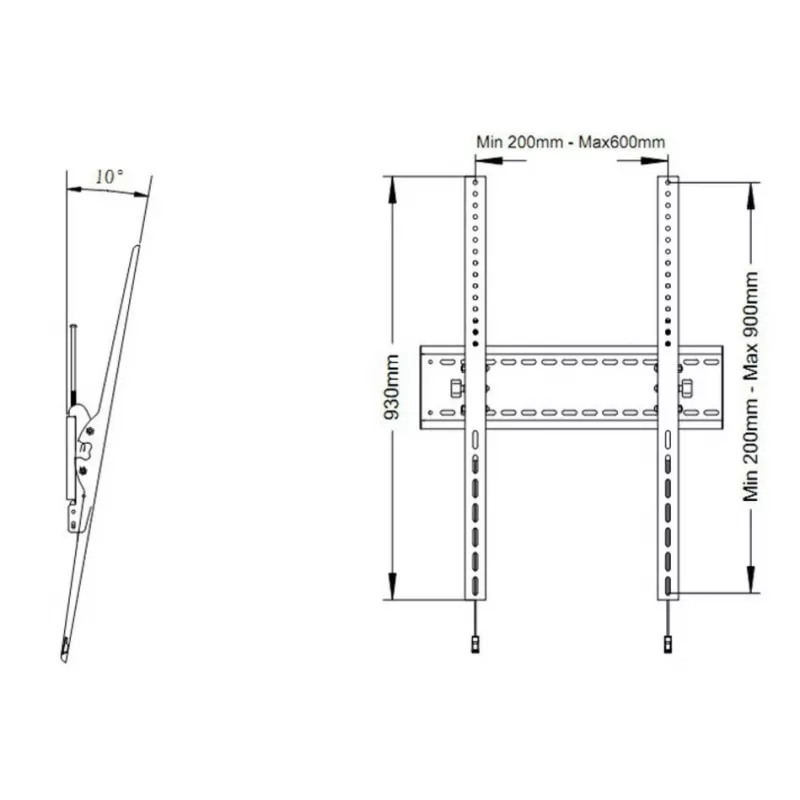 Uchwyt ścienny Multibrackets M Universal Tilt SD MAX do ekranów 63–110 cali, VESA 200x300–1200x900, maks. obciążenie 125 kg