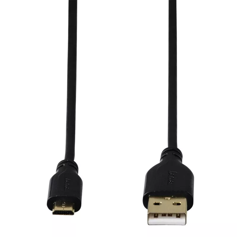 Hama 0.75 m, kabel USB 2.0-A / USB 2.0 Micro-B, kabel USB A Micro-USB B, czarny