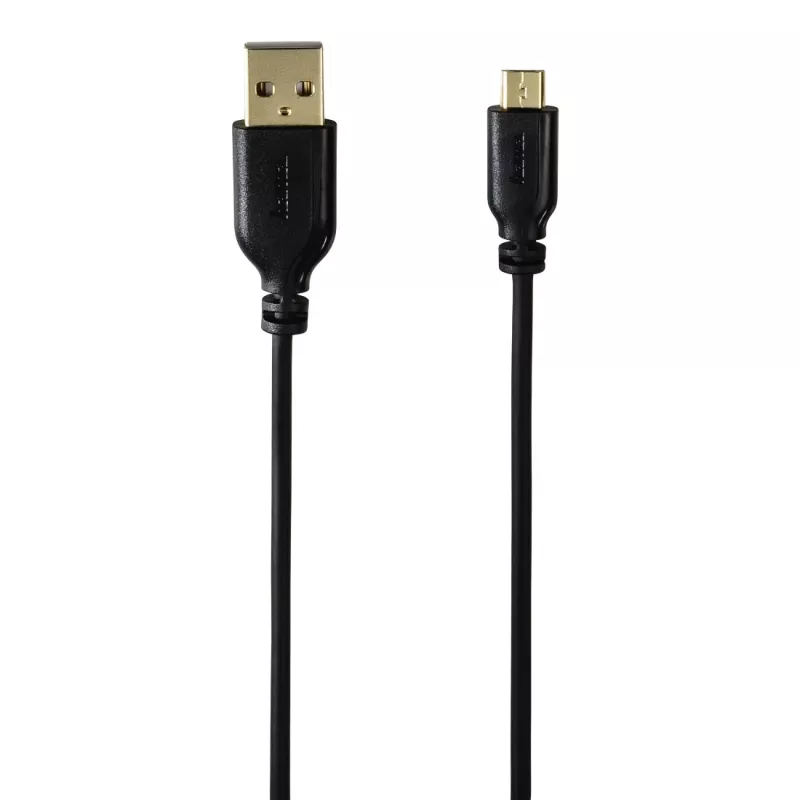 Hama 0.75 m, kabel USB 2.0-A / USB 2.0 Micro-B, kabel USB A Micro-USB B, czarny