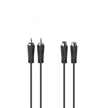 Hama 00205095 kabel audio 5 m 2 x RCA czarny