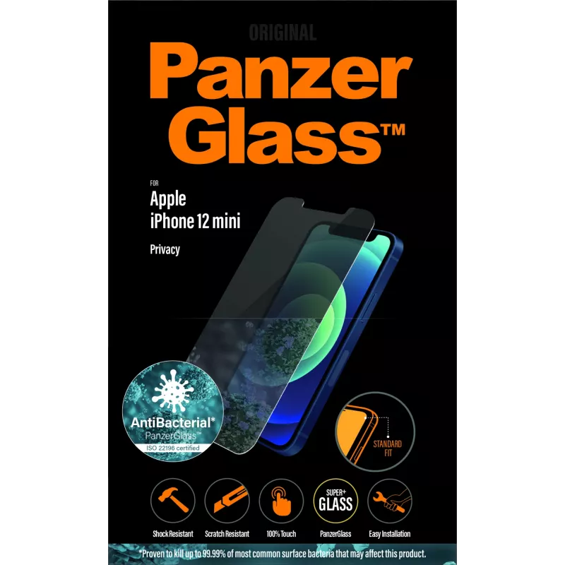 PanzerGlass ® Ochrona prywatności szkło hartowane iPhone 12 Mini | Standard Fit