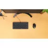 Manhattan cienki Wired USB Mini klawiatura, 12 klawiszy multimedialnych/funkcyjnych, wbudowany kabel USB-A o długości 1,5 m, kompaktowy, niskoprofilowy format, do komputera stacjonarnego i laptopa, czarny