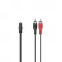 Hama 00205186 kabel audio 0,1 m 2 x RCA 3,5 mm Czarny, Czerwony