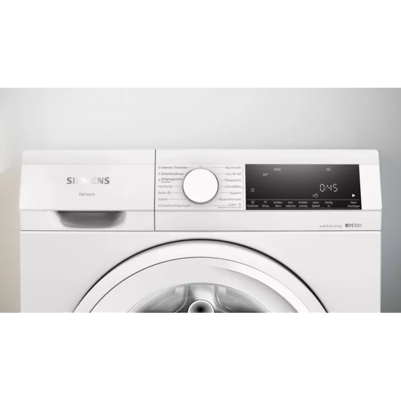 Siemens iQ300 WN34A141 pralko-suszarka Wolnostojąca Ładowanie od przodu Biały