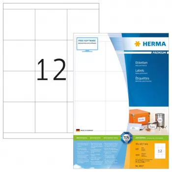 Samoprzylepna etykieta do drukarek HERMA Labels Premium A4 70x67,7 mm