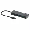 Manhattan USB-C Dock/Hub, Porty (x7): USB-A (x7), 5 Gb/s (USB 3.2 Gen1 czyli USB 3.0), Zewnętrzne zasilanie niepotrzebne, Uniwersalny dla wszystkich urządzeń, Kabel 15 cm, SuperSpeed USB, Czarny, Trzyletnia gwarancja
