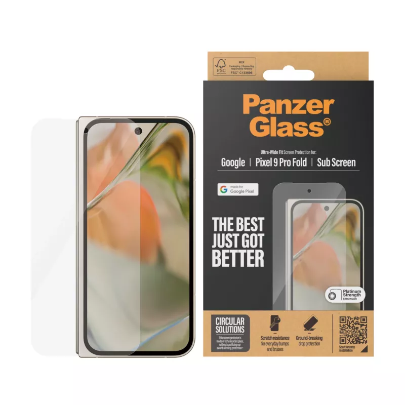 PanzerGlass ® folia ochronna Google Pixel 9 Pro Fold | Ultra-Wide Fit