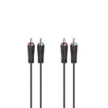 Hama 00205093 kabel audio 5 m 2 x RCA Czarny