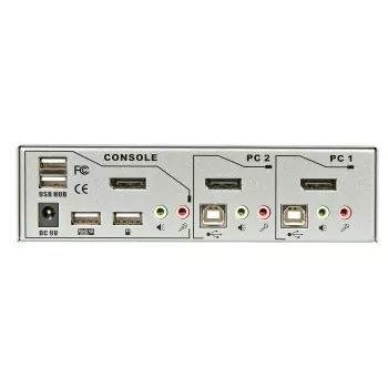 Lindy 2 Port KVM Switch Pro USB 2.0, DisplayPort 1.2 z TTU