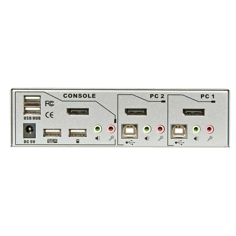 Lindy 2 Port KVM Switch Pro USB 2.0, DisplayPort 1.2 z TTU