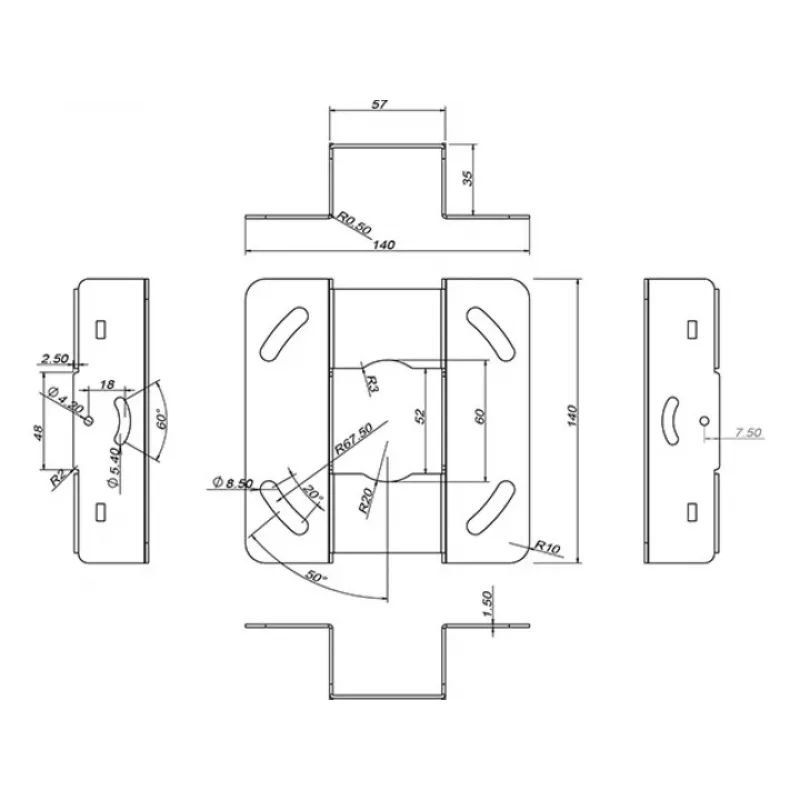 Multibrackets M Universal Projector Ceiling mount 600-1000 z precyzyjną regulacją