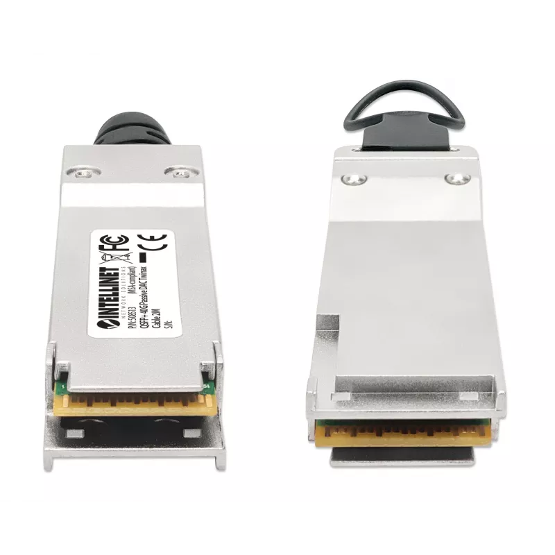 Intellinet 2m 40G QSFP+ pasywny kabel miedziany bezpośredniego podłączenia Twinax 30AWG, kompatybilny z MSA QSFP-H40G-CU2M