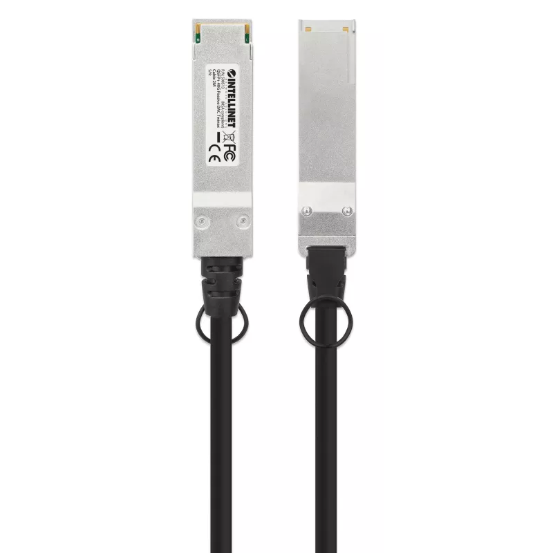 Intellinet 2m 40G QSFP+ pasywny kabel miedziany bezpośredniego podłączenia Twinax 30AWG, kompatybilny z MSA QSFP-H40G-CU2M