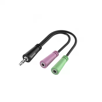 Hama 00200352 kabel audio 0,15 m 3,5 mm 2 x 3,5 mm czarny
