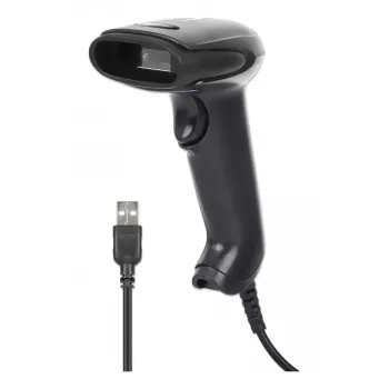 Manhattan Kontaktowy, reczny skaner kodów kreskowych CCD, USB, szerokość skanowania 60 mm, kabel 152 cm, maks. oświetlenie otoczenia 5 000 luksów (światło słoneczne), czarny, trzyletnia gwarancja