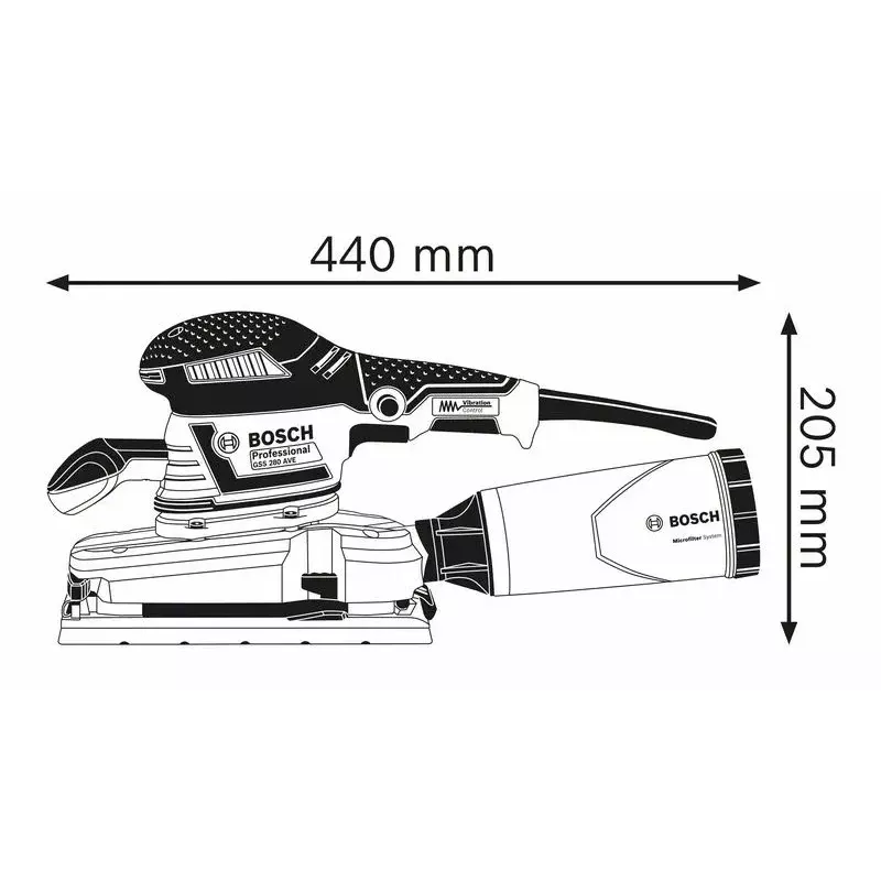 Bosch 0 601 292 901 szlifierka oscylacyjna 11000 obr./min 22000 OPM
