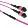 ACT 50 meter Multimode 50/125 OM4(OM3) polarity B fiber trunk kabel z 2 złączami MTP/MPO żeńskimi po każdej stronie