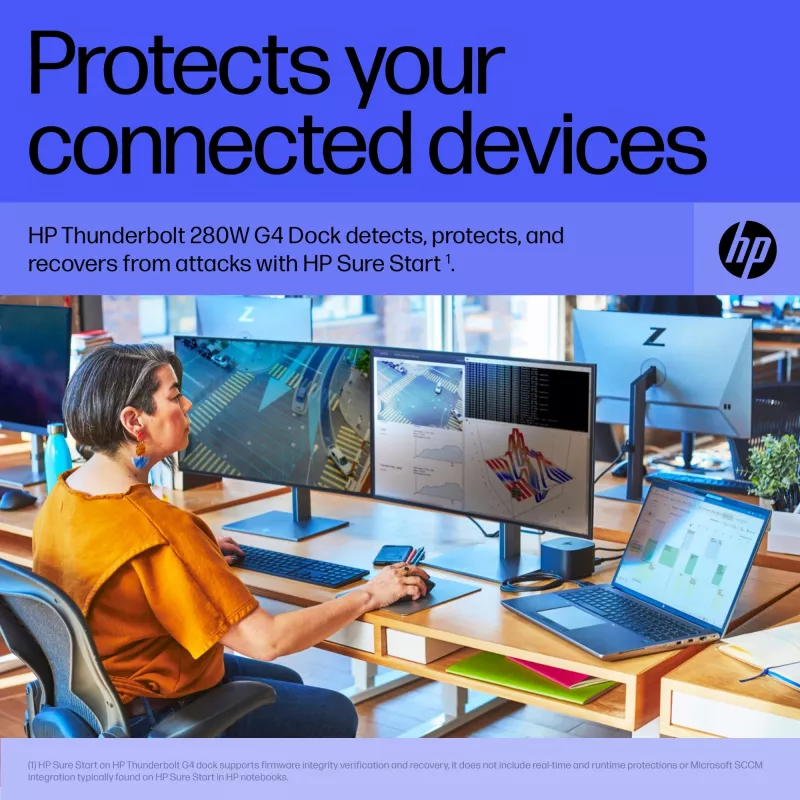 HP Thunderbolt Dock 280W G4 przewodowa stacja dokująca Thunderbolt 4 czarna