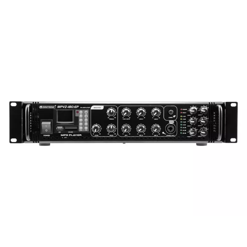 Wzmacniacz audio Omnitronic 80709782 180W Klasa A/B Czarny