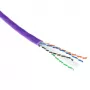 ACT Cat 6A U/UTP solidny kabel instalacyjny, LSZH, euroklasa CPR ECA 23AWG, fioletowy 500 metrów