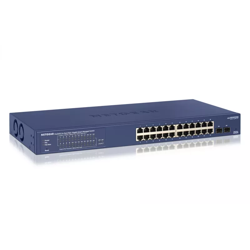 NETGEAR GS724TP Managed L2/L3/L4 Gigabit Ethernet (10/100/1000) Power over Ethernet (PoE) 1U Czarny, Szary