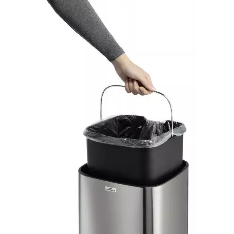 Durable TOUCH 21L Rectangular Stainless Steel Czarny srebrny